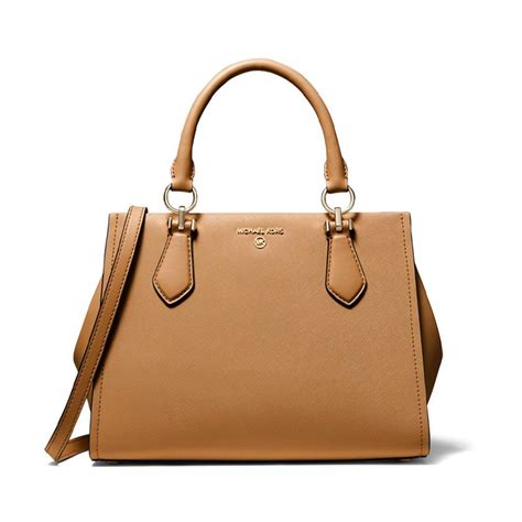 leder handtasche michael kors camel original 420|Marilyn Medium Saffiano Leather Satchel .